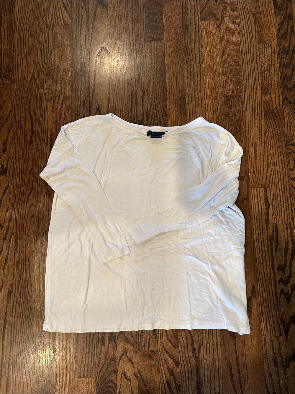 Hatch maternity boatneck Classic White Long Sleeve Tee